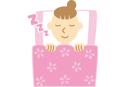 go to bedのイラスト